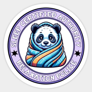 Sleep Certified Authority Official Relaxation Badge Sticker